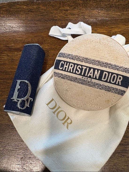 Dior Other - Dior Blue Denim Logo Lipstick Case